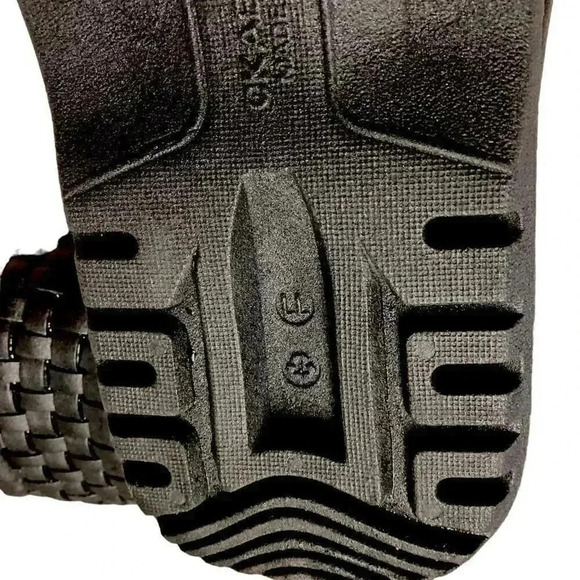 Okabashi Torino Mens LL 9.5-10.5 Weave Slide Sandals Black Eco Friendly Recycle - Picture 8 of 8